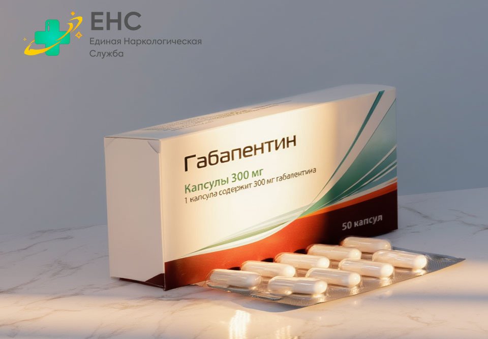 Упаковка Габапантина с пластинкой таблеток на столе